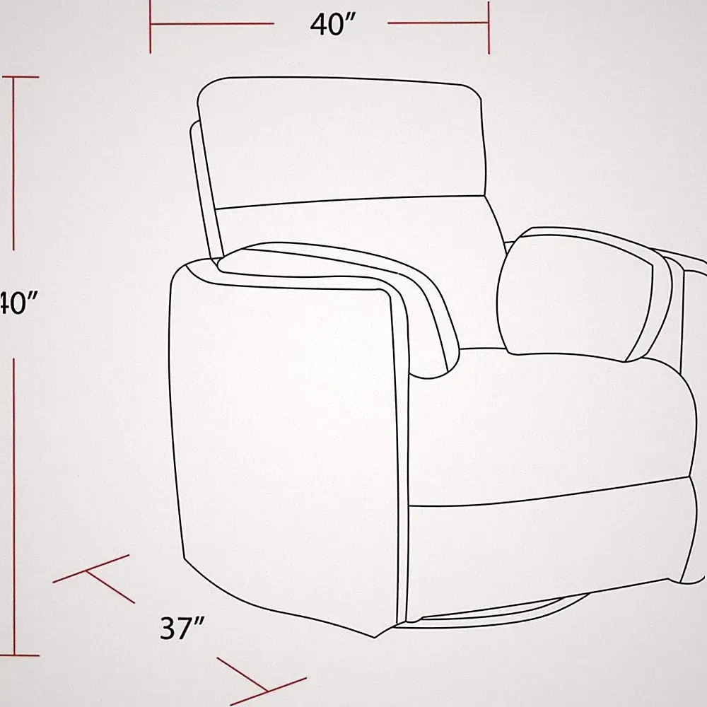 Bowery Hill Fabric Power Swivel Glider Recliner in NaturalQuartz Finish