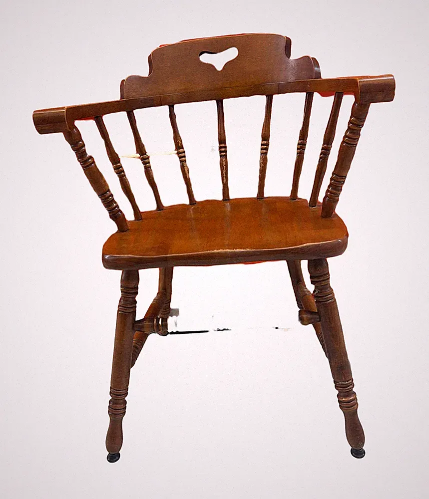 Colonial Comb Back Windsor Armchair Spindle Back Captain Chair