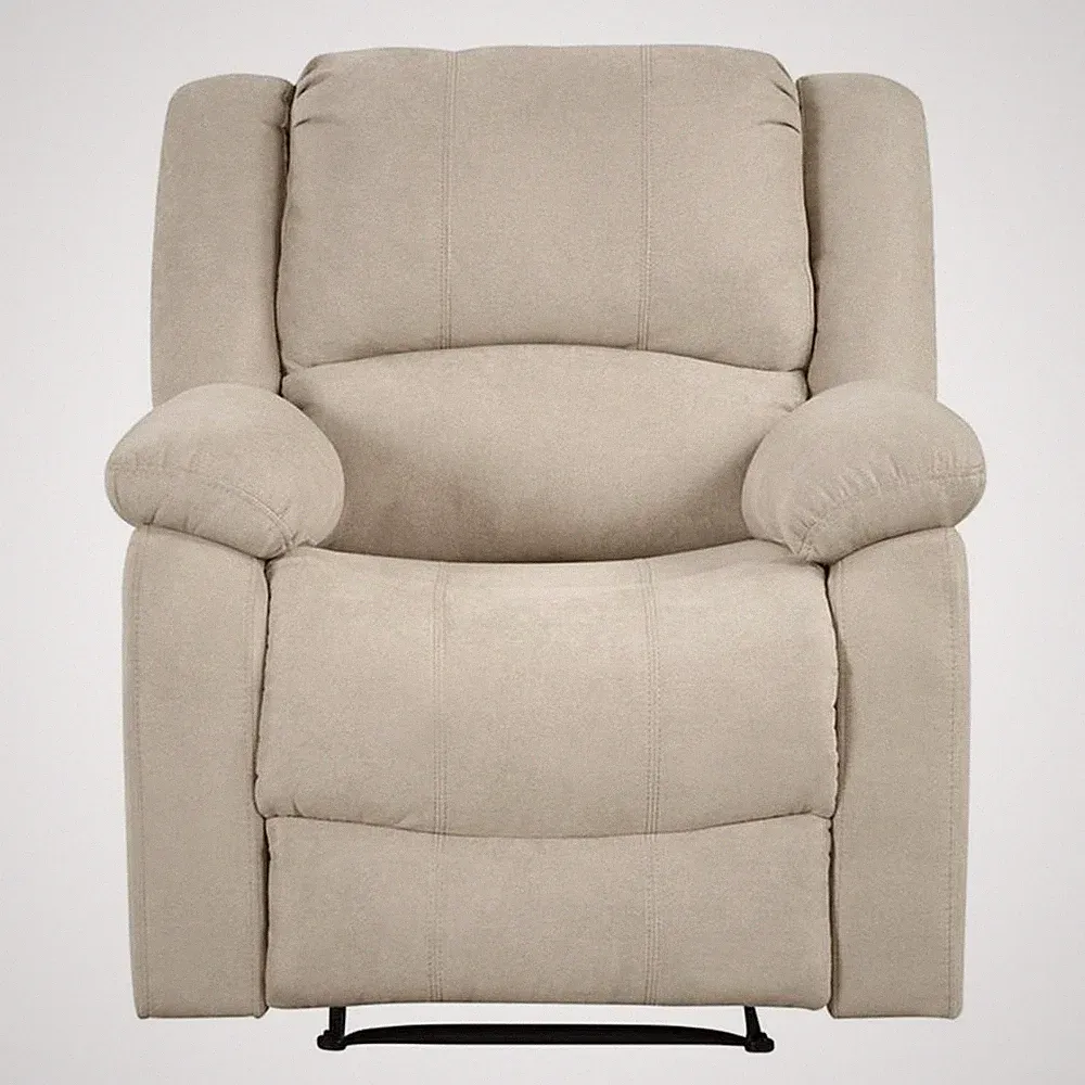 Pemberly Row Modern / Contemporary Fabric Manual Recliner in Oatmeal
